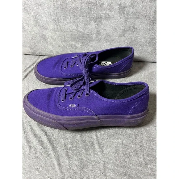 Vans Authentic Purple Canvas Low Top Sneakers Shoes US Men 5 Womens 6.5 - Picture 3 of 5